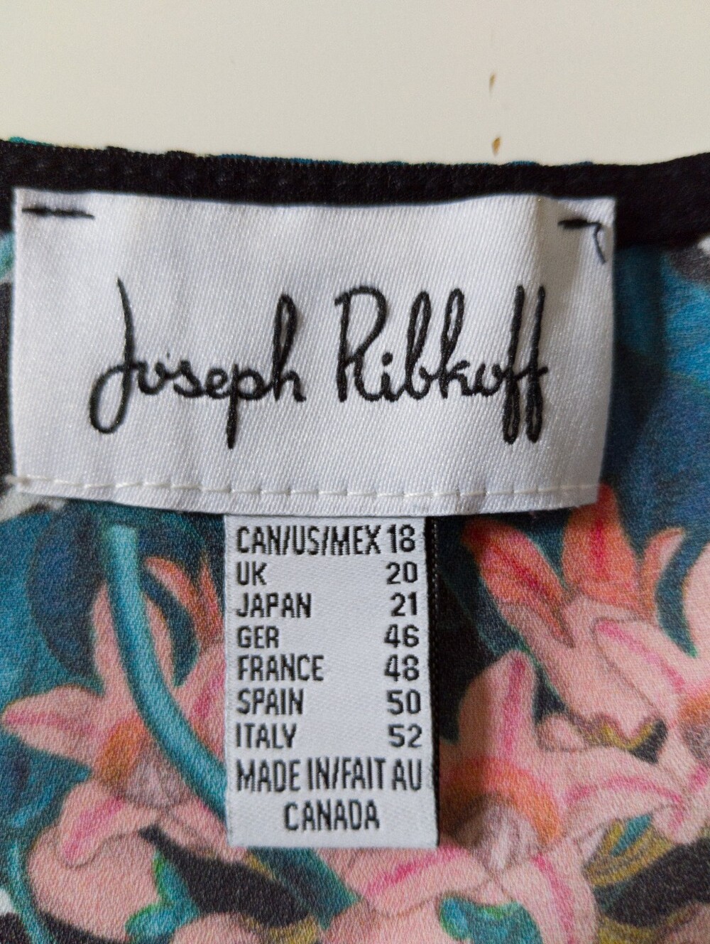 Joseph Ribkoff Bright Floral V-Neck Chiffon Tunic Blouse Size 18 - Picture 4 of 10